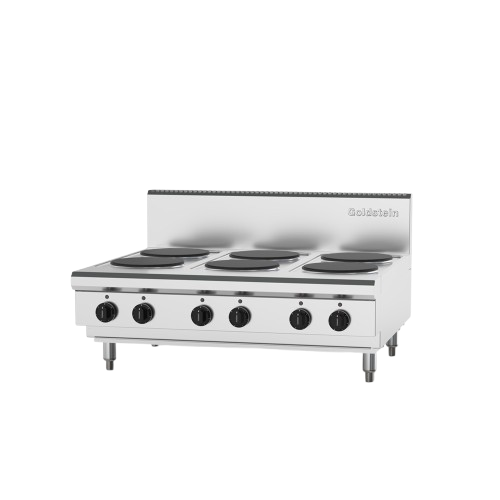 Goldstein PEB6S‑X Electric Cooktop, 6 Solid Plates (Sale)