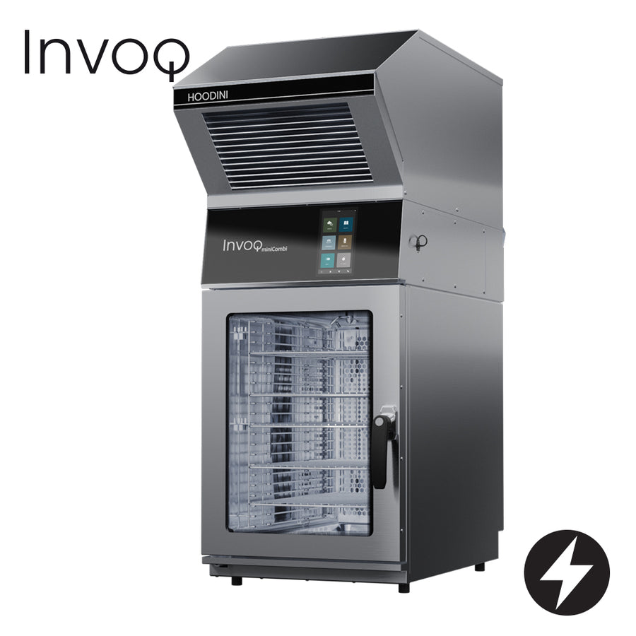 Invoq 10-1/1 GN Slim Hoodini – Ventless Hood – Hoodini, 1/1 GN, 2-piece rack, 10 trays (20/40 mm) or 6 trays (60 mm), 4.5 kg maximum food load per tray, 45 kg maximum food load per oven