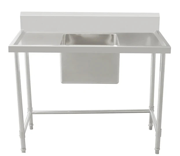 Stainless Steel Work Bench - Single Sink with Leg Brace-700 Depth