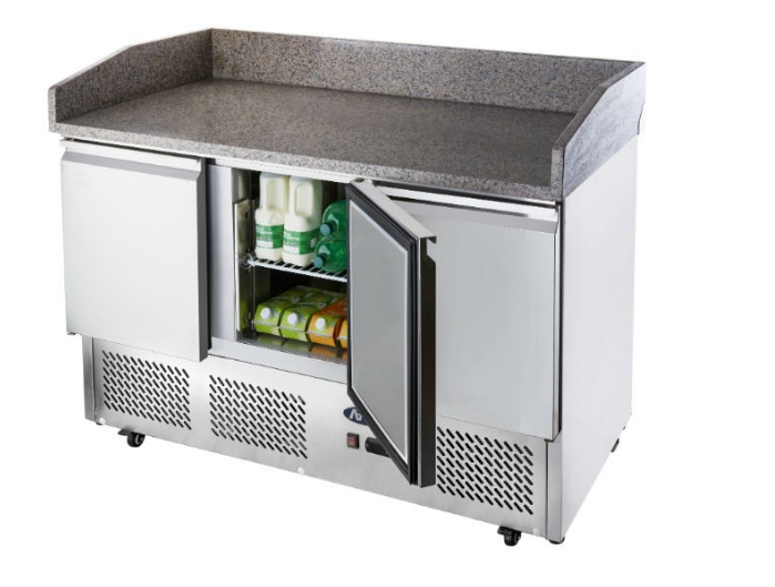Simco Three Doors Pizza Table Mable Top Saladette ESL3852