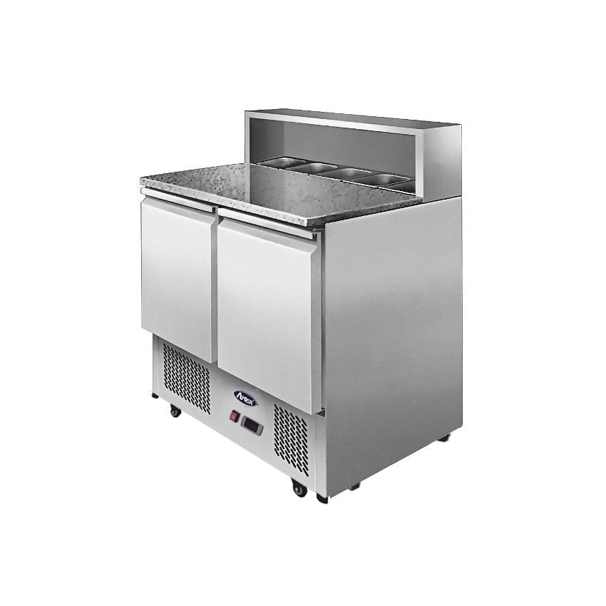 Simco Two Doors Pizza Table Mable Top Saladette ESL3831