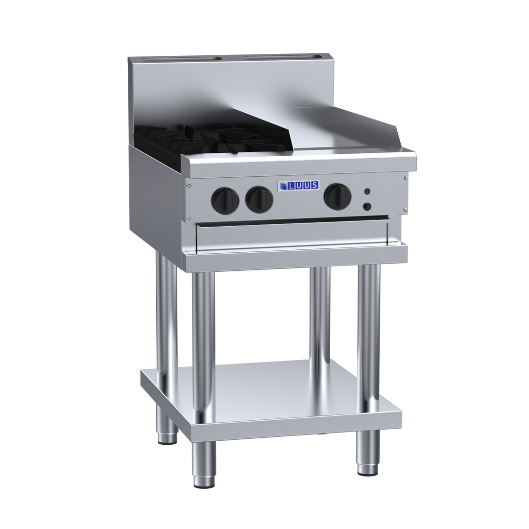 Luus CS-2B3P 2 Burner 300mm Griddle Cooktop