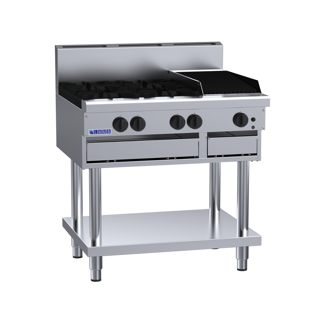 Luus CS-4B3C 4 Burner 300mm Chargrill Cooktop