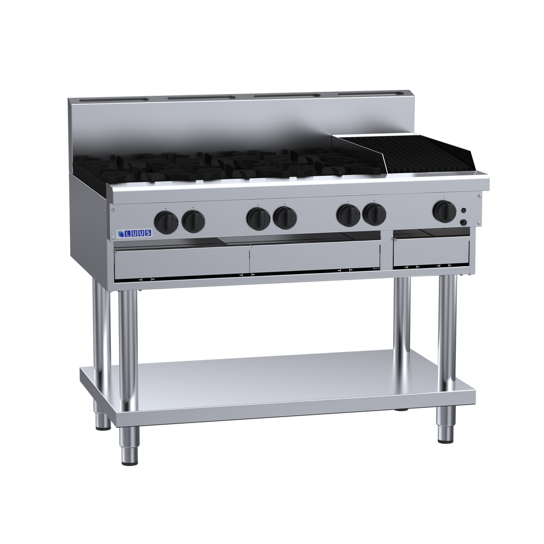 Luus CS-6B3C 6 Burner 300mm Chargrill Cooktop