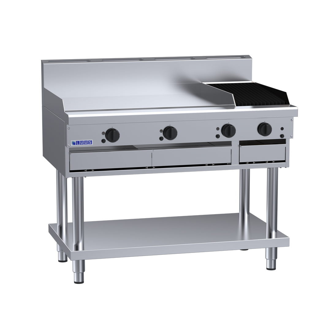 Luus CS-9P3C 900mm Griddle 300mm Chargrill