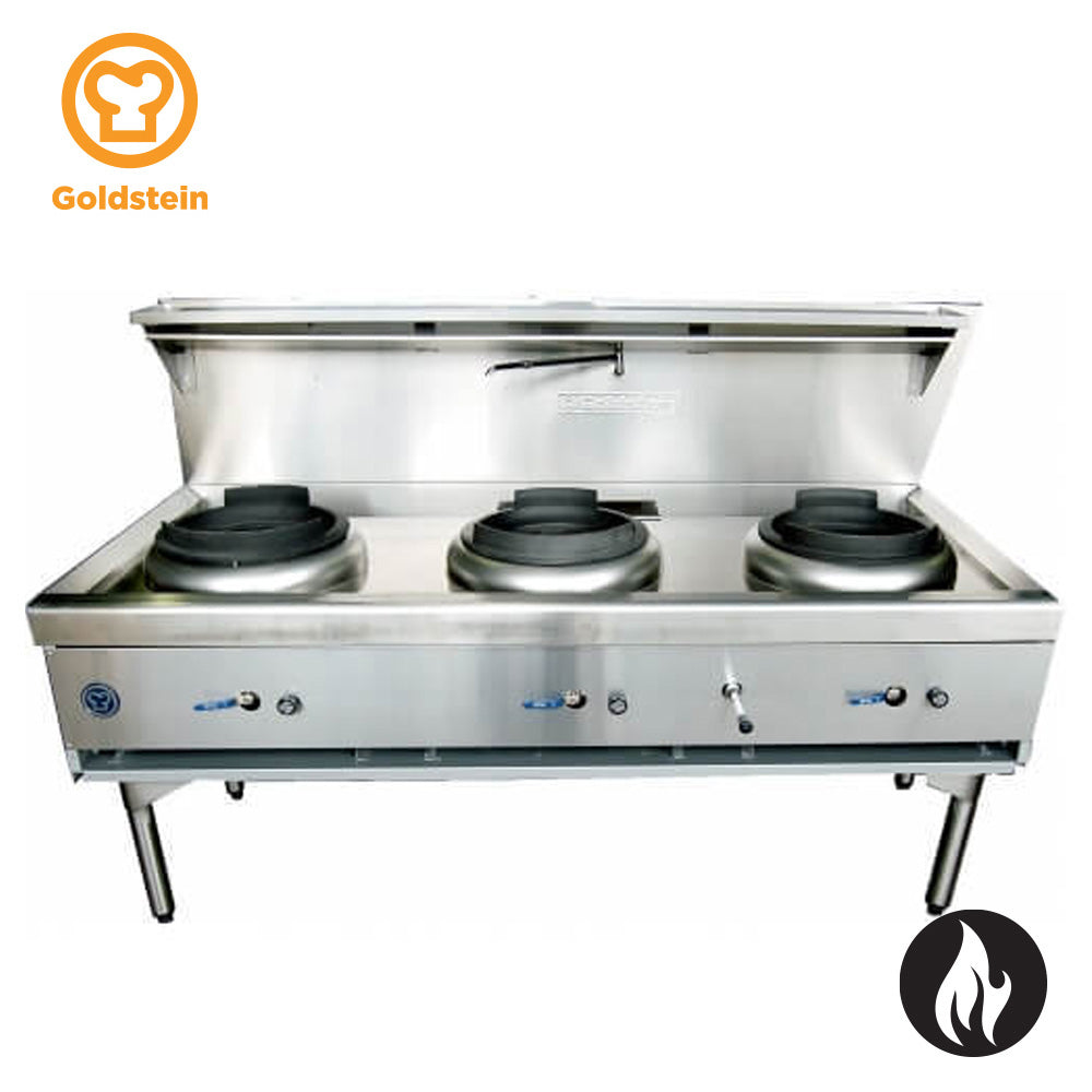 Goldstein CWA3M/G – 3 woks 356 mm diameter, mongolian burner
