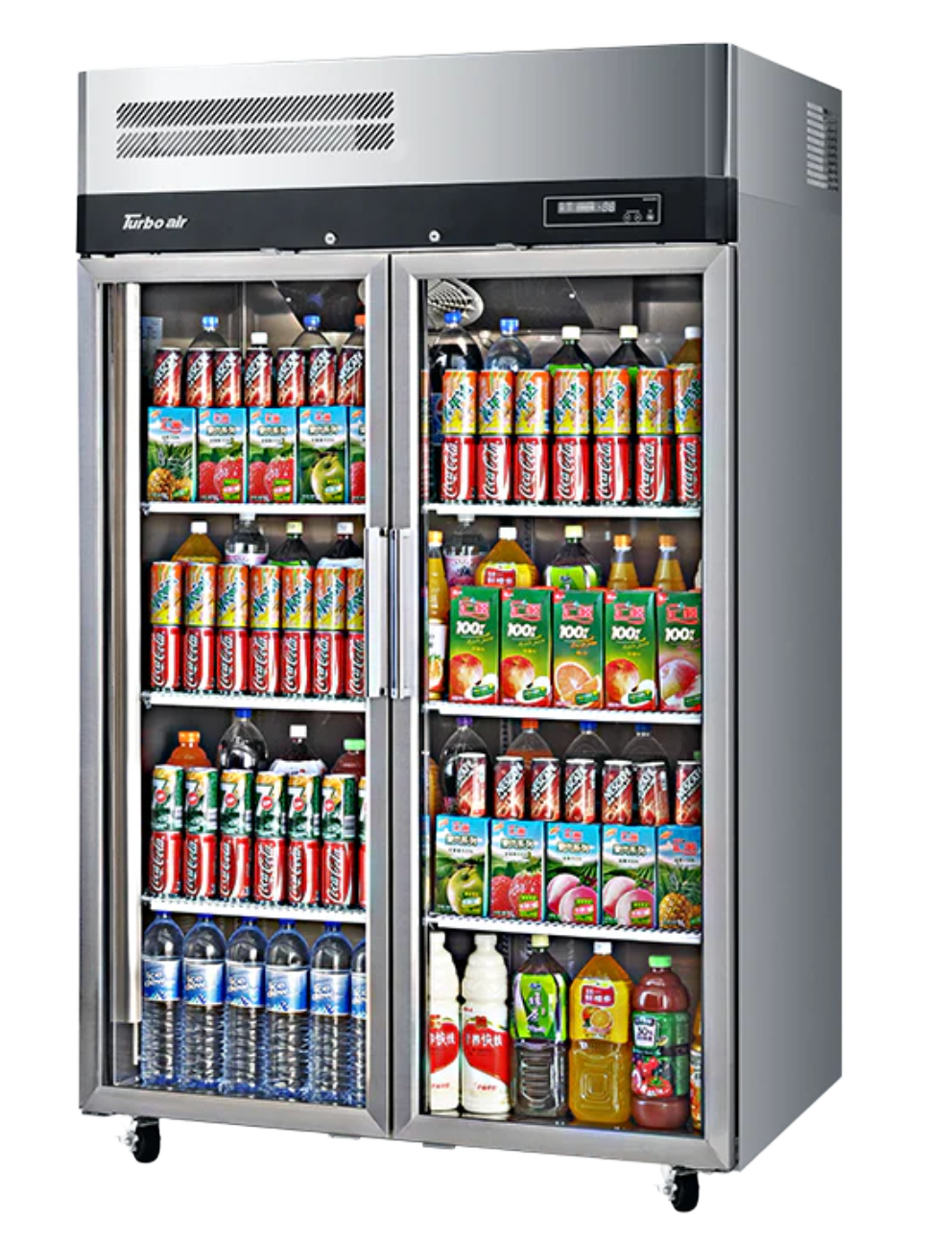 Turbo Air KF45-2G-N Top mounted 2 Glass door Upright Freezer - KF45-2G-N