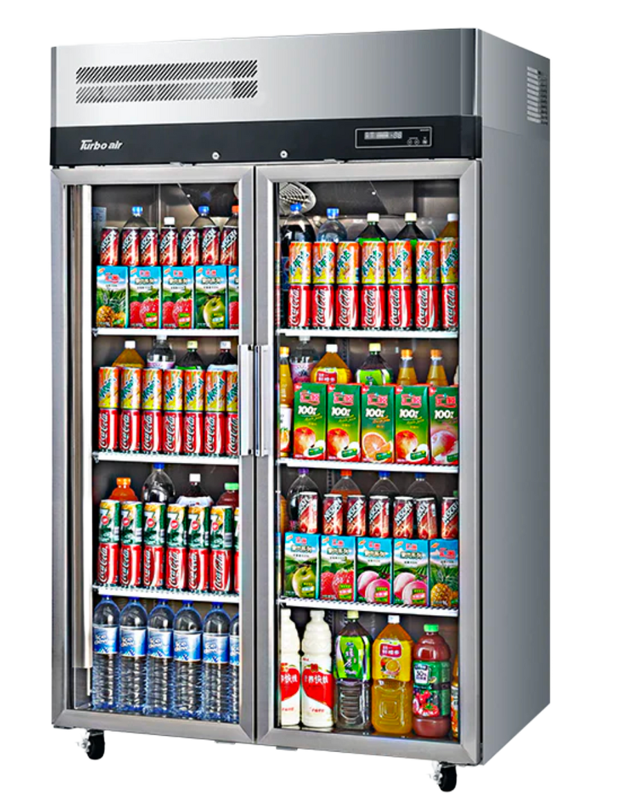 Turbo Air KF45-2G-N Top mounted 2 Glass door Upright Freezer - KF45-2G-N