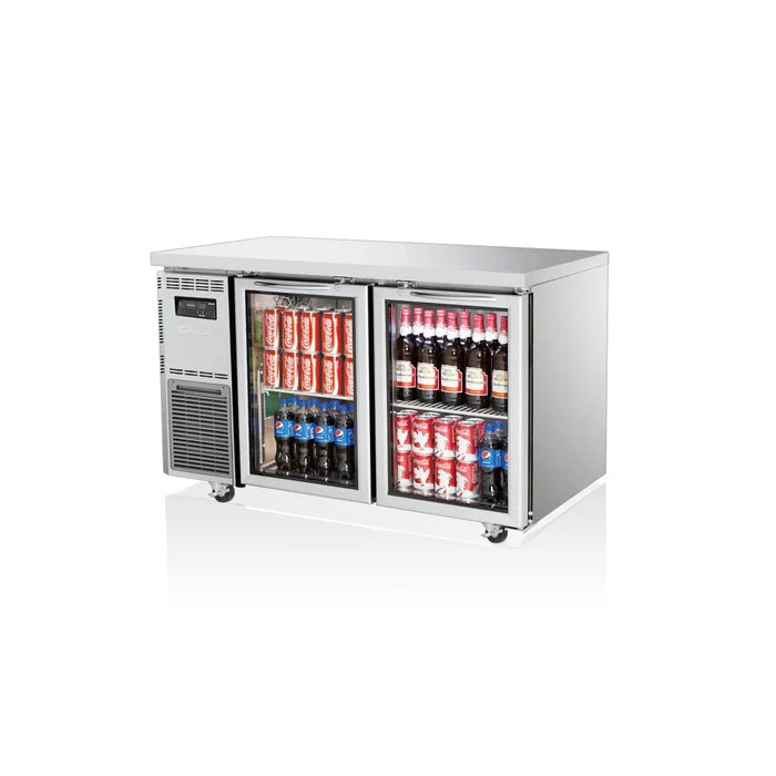 Turbo Air KGR12-2S-N Left Motor 2 Glass doors Underbench Fridge