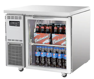 Turbo Air KGR9-1-N Left Motor 1 Glass doors Underbench Fridge - KGR9-1-N
