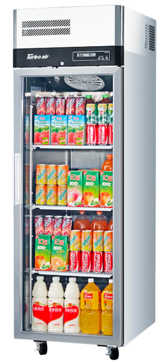 Turbo Air KR25-1G-N Top mounted 1 Glass door Upright Fridge - KR25-1G-N
