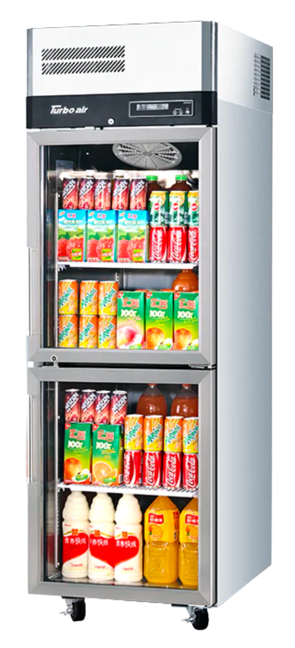 Turbo Air KR25-2G-N Top mounted 2 Glass door Upright Fridge - KR25-2G-N