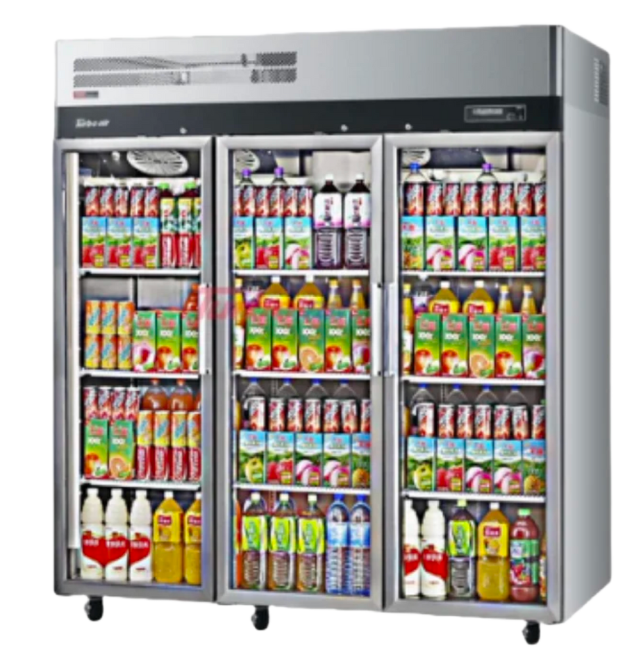 Turbo Air KR65-3G-N Top mounted 3 Glass door Upright Fridge - KR65-3G-N