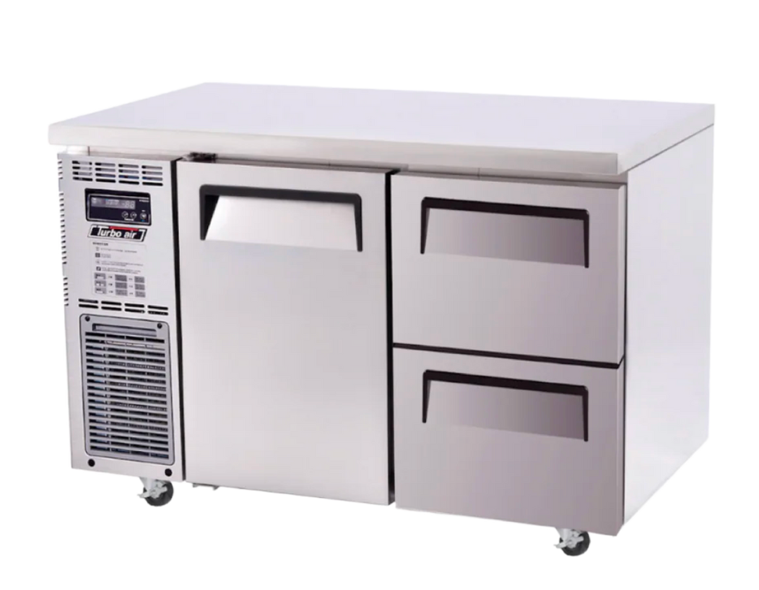 Turbo Air KUF12-2D-2-N Left Motor 1 door / 2 Drawers Underbench Freezer - KUF12-2D-2-N