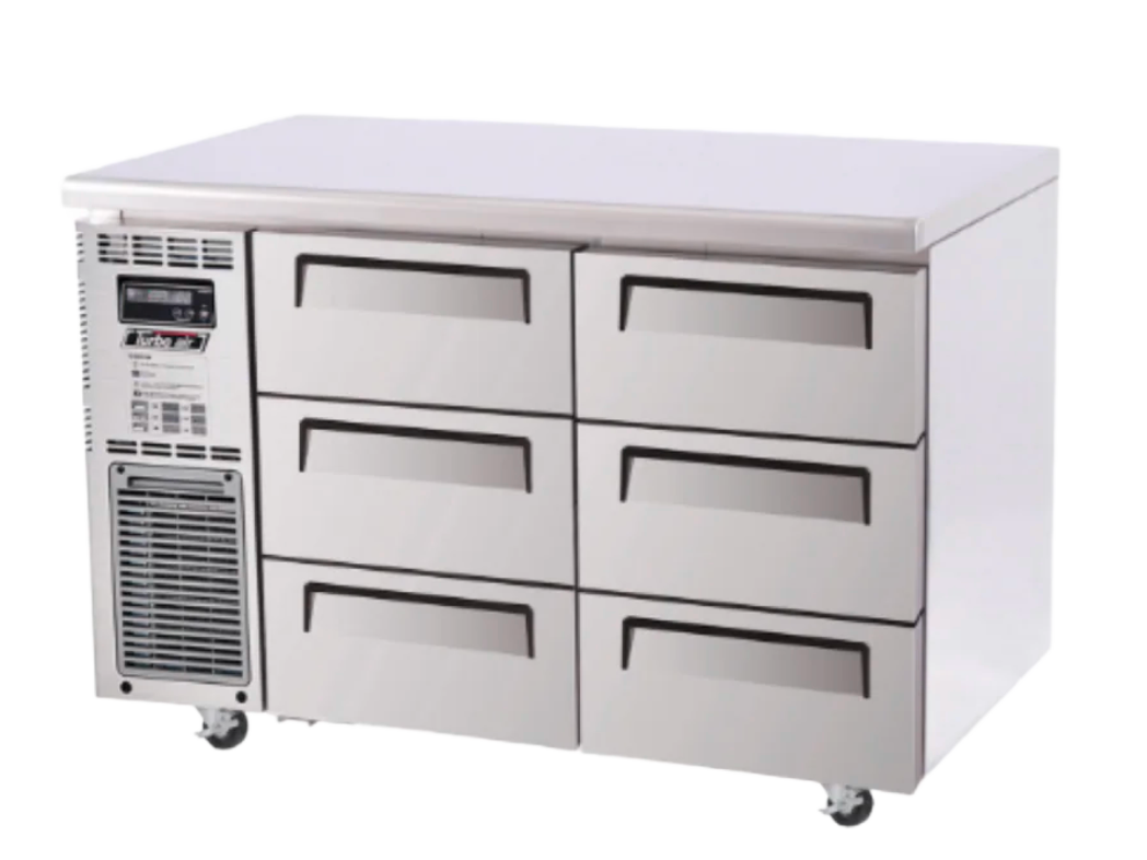 Turbo Air KUR12-3D-6-N Left Motor 6 Drawers Underbench Fridge