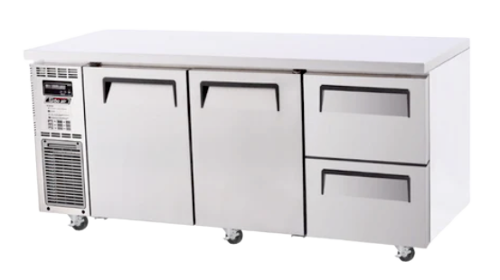 Turbo Air KUR18-2D-2-N Left Motor 2 door / 2 Drawers Underbench Fridge