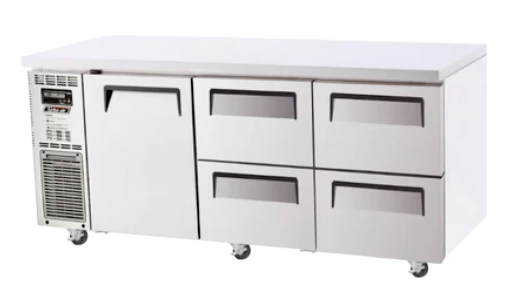 Turbo Air KUR18-2D-4-N Left Motor 1 door / 4 Drawers Underbench Fridge