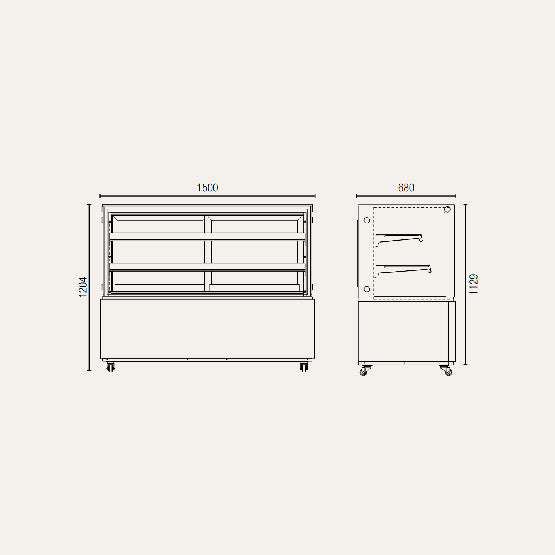 Exquisite CDR215 Three Tiers Cake Display Refrigerators
