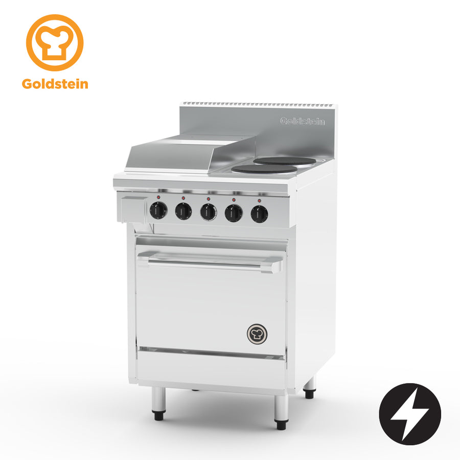 Goldstein PE12G2S20-X – 2 x 2 kW solid plates, 289 x 520 x12 mm griddle, 20" static oven