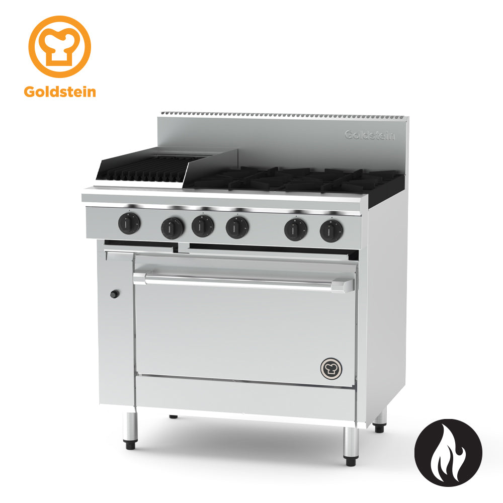 Goldstein PF12Q428FF-X – 4 burners, 305 x 510 mm BBQ, 28" fan forced gas oven