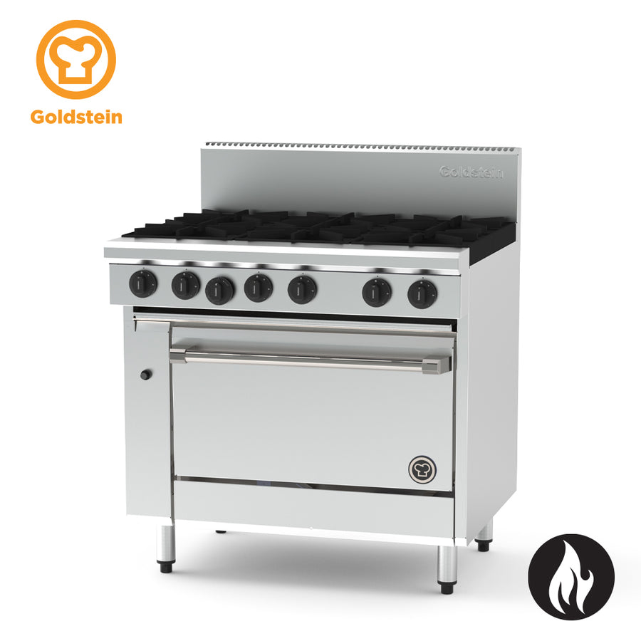 Goldstein PF628FF-X – 6 burners, 28" fan forced gas oven