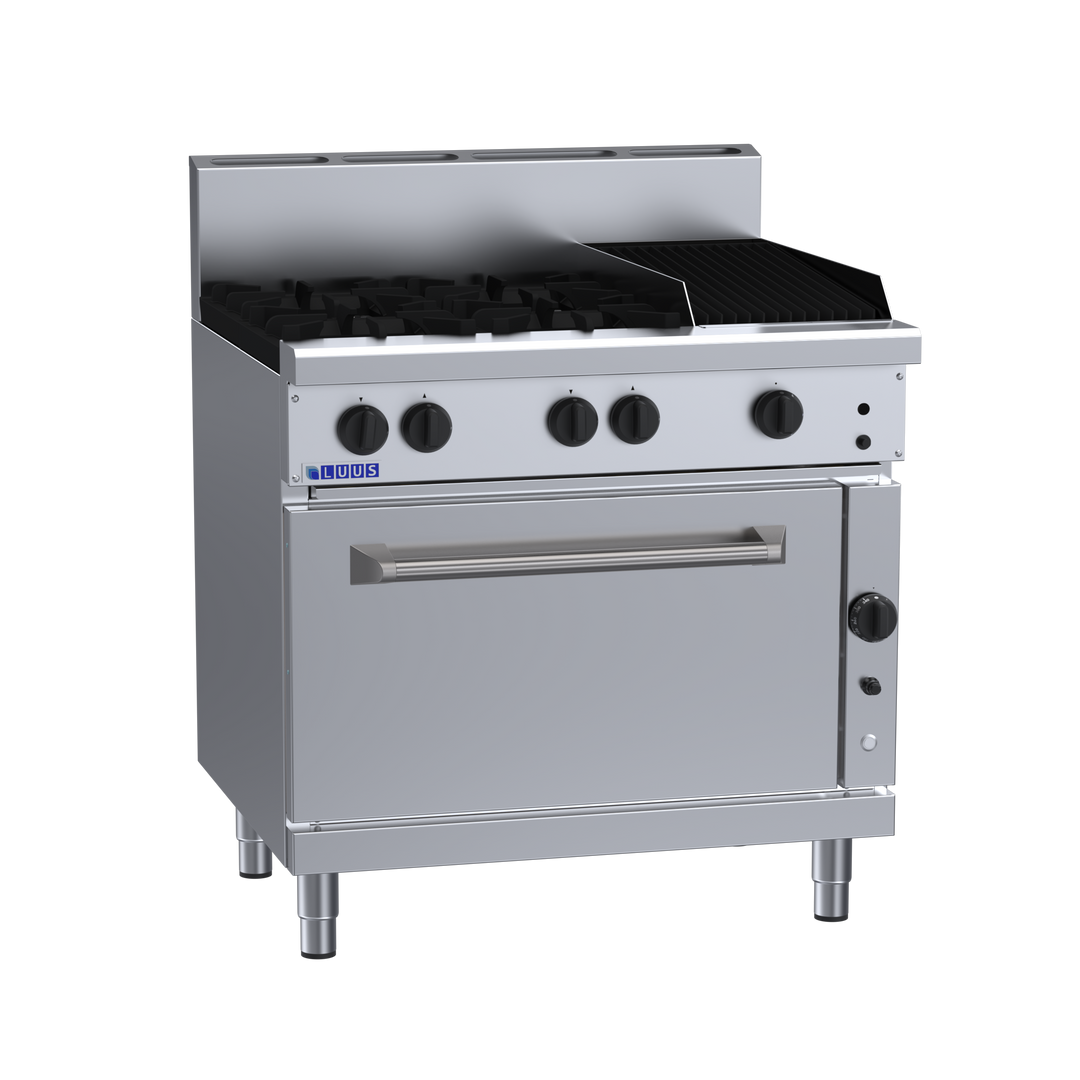 Luus RF-4B3C 4 Burner 300mm Chargrill with Convection Oven