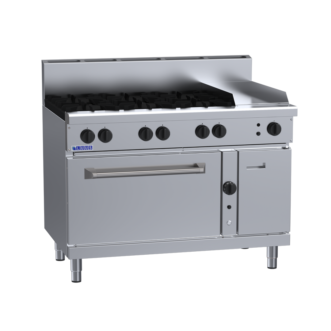 Luus RF-6B3P 6 Burner 300mm Griddle with Convection Oven