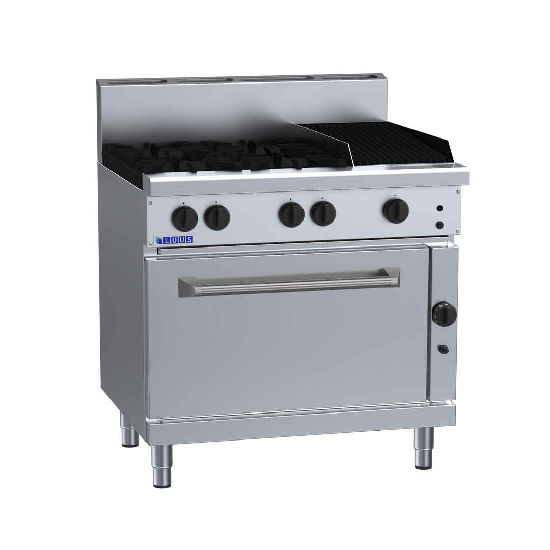 Luus RS-4B3C 4 Burner 300mm Chargrill with Static Oven