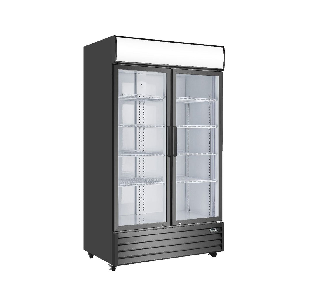 Simco DOUBLE GLASS DOOR MOUNTED FRIDGE P1000WB-A